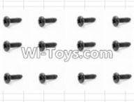 HBX 12882P ONSLAUGHT Parts-Screws Parts-Round Head Self Tapping Screw(12pcs)-3X6mm Parts-S071,HaiBoXing HBX 12882P ONSLAUGHT RC Car Parts